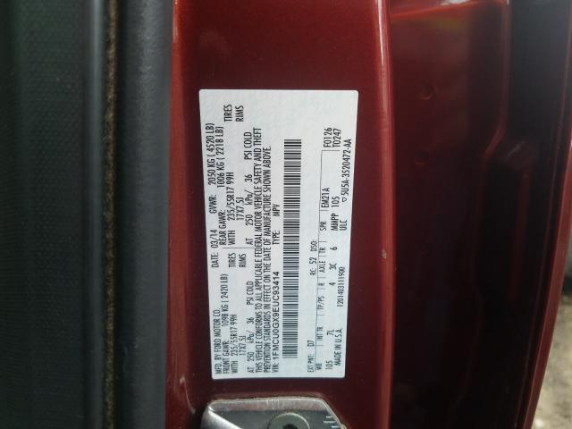 Photo 9 VIN: 1FMCU0GX9EUC93414 - FORD ESCAPE SE 