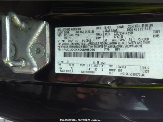 Photo 8 VIN: 1FMCU0GXXDUA95066 - FORD ESCAPE 