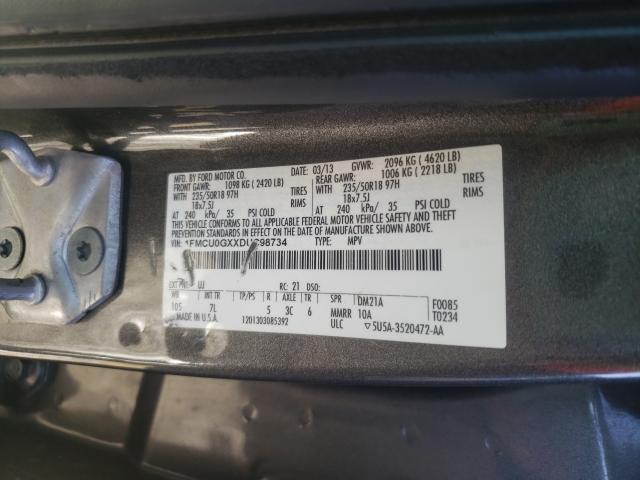 Photo 9 VIN: 1FMCU0GXXDUC98734 - FORD ESCAPE SE 