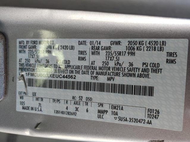 Photo 12 VIN: 1FMCU0GXXEUC44562 - FORD ESCAPE SE 