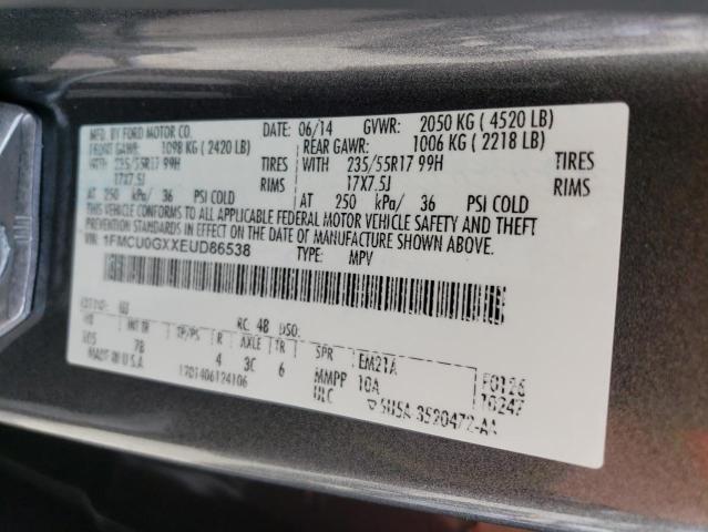 Photo 9 VIN: 1FMCU0GXXEUD86538 - FORD ESCAPE SE 