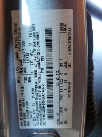 Photo 12 VIN: 1FMCU0H60NUA14972 - FORD ESCAPE SEL 