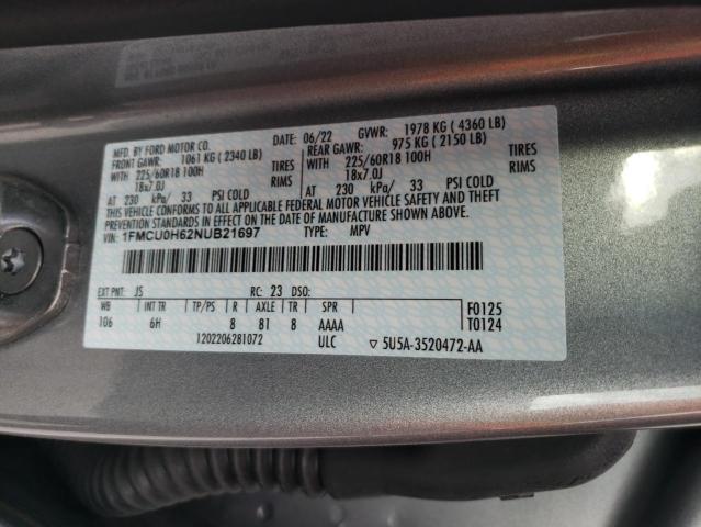 Photo 12 VIN: 1FMCU0H62NUB21697 - FORD ESCAPE 