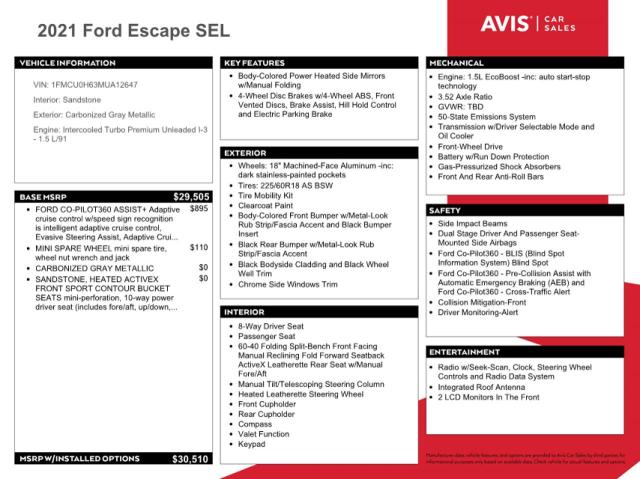 Photo 11 VIN: 1FMCU0H63MUA12647 - FORD ESCAPE 