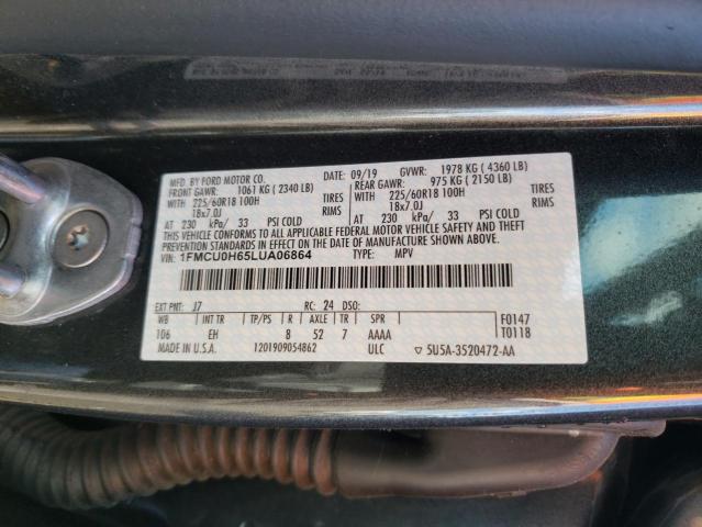 Photo 9 VIN: 1FMCU0H65LUA06864 - FORD ESCAPE SEL 