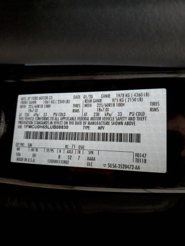 Photo 12 VIN: 1FMCU0H65LUB08830 - FORD ESCAPE SEL 