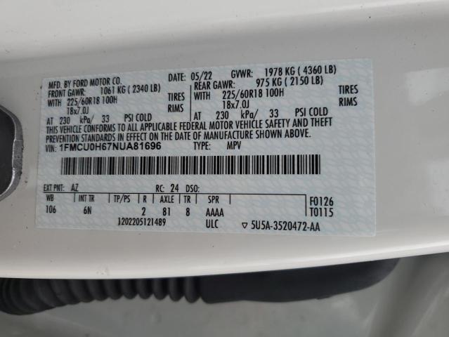 Photo 13 VIN: 1FMCU0H67NUA81696 - FORD ESCAPE SEL 