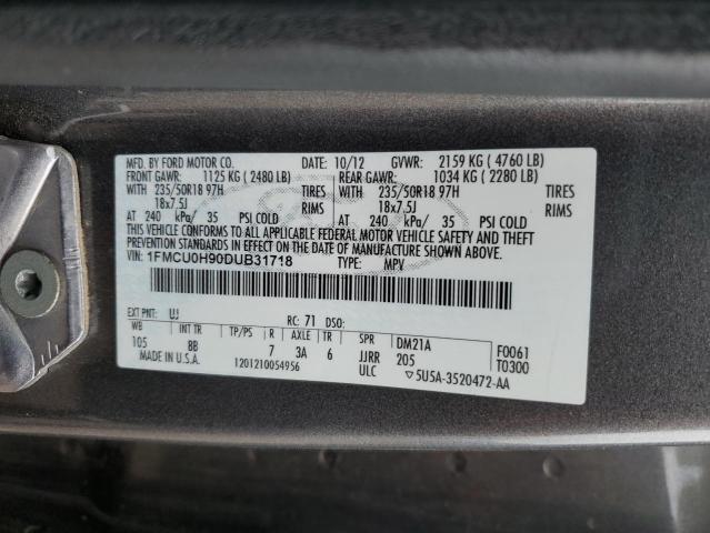 Photo 12 VIN: 1FMCU0H90DUB31718 - FORD ESCAPE SEL 