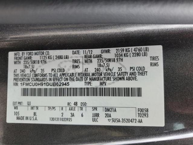 Photo 12 VIN: 1FMCU0H91DUB62945 - FORD ESCAPE SEL 