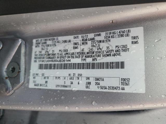 Photo 12 VIN: 1FMCU0H92DUB36144 - FORD ESCAPE SEL 