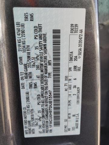 Photo 11 VIN: 1FMCU0H97DUB15547 - FORD ESCAPE SEL 