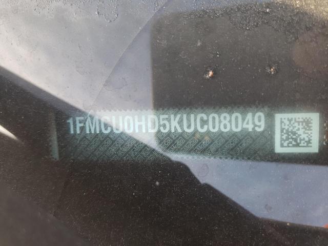 Photo 12 VIN: 1FMCU0HD5KUC08049 - FORD ESCAPE SEL 