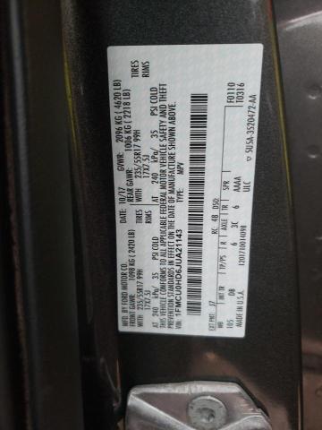 Photo 11 VIN: 1FMCU0HD6JUA21143 - FORD ESCAPE SEL 