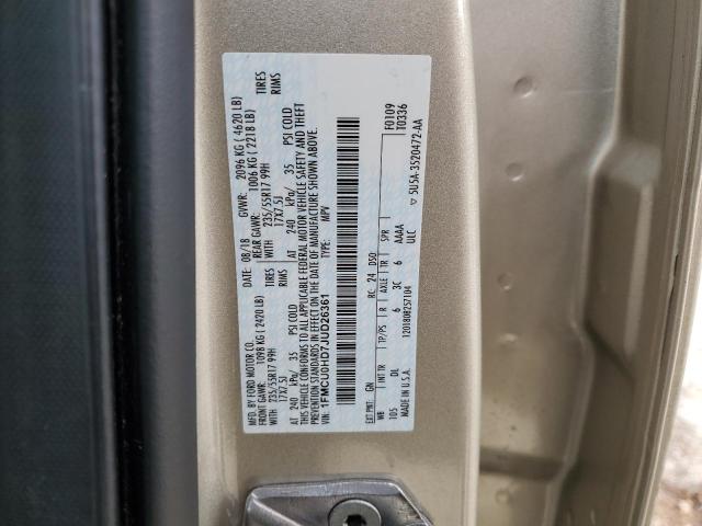 Photo 13 VIN: 1FMCU0HD7JUD26361 - FORD ESCAPE 