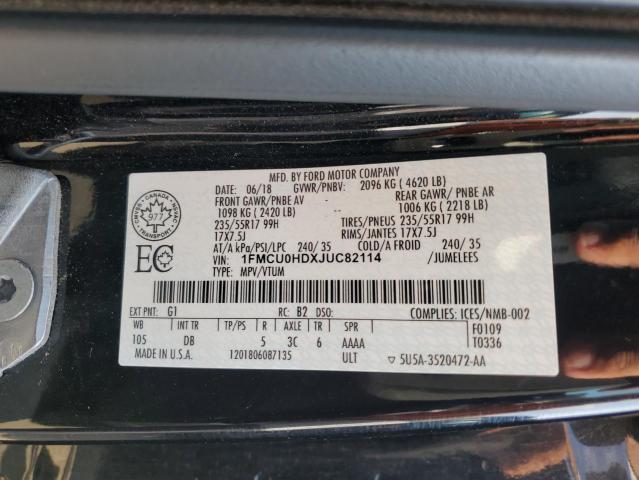 Photo 12 VIN: 1FMCU0HDXJUC82114 - FORD ESCAPE SEL 