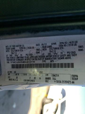 Photo 9 VIN: 1FMCU0HX4DUB13110 - FORD ESCAPE SEL 