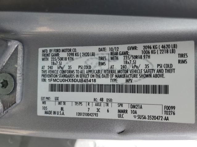 Photo 12 VIN: 1FMCU0HX5DUB45418 - FORD ESCAPE 