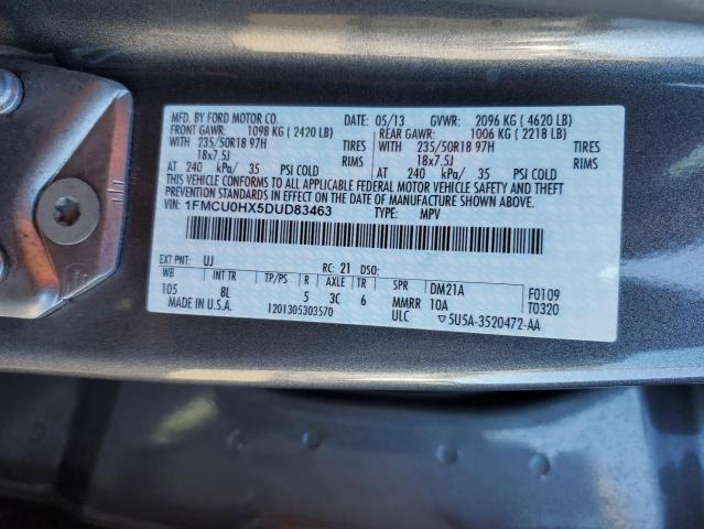 Photo 12 VIN: 1FMCU0HX5DUD83463 - FORD ESCAPE 