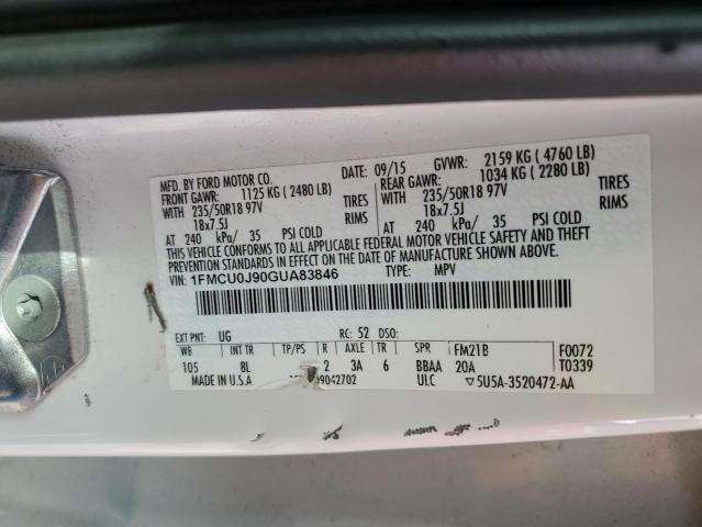 Photo 12 VIN: 1FMCU0J90GUA83846 - FORD ESCAPE 