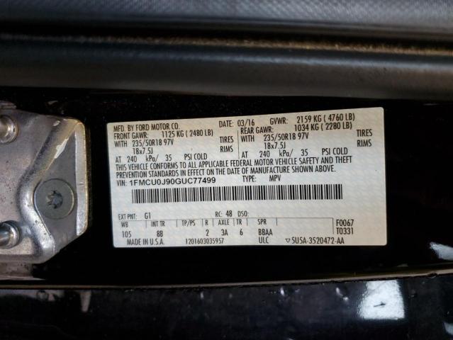 Photo 12 VIN: 1FMCU0J90GUC77499 - FORD ESCAPE 