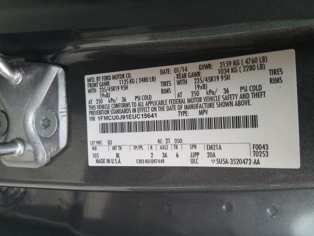 Photo 9 VIN: 1FMCU0J91EUC15641 - FORD ESCAPE TIT 