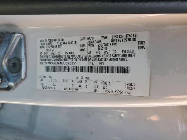 Photo 12 VIN: 1FMCU0J91EUE25351 - FORD ESCAPE 