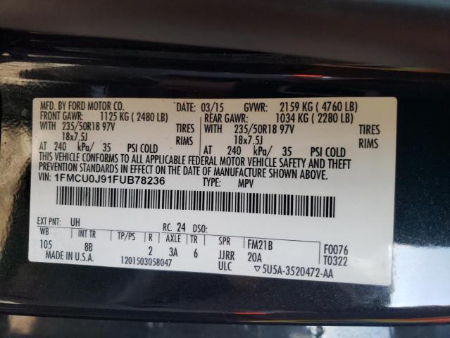 Photo 13 VIN: 1FMCU0J91FUB78236 - FORD ESCAPE 