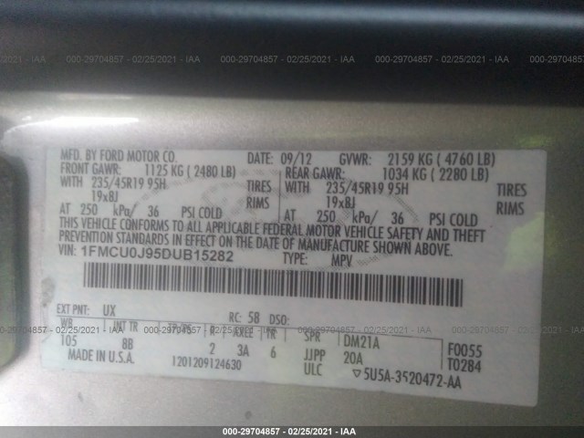 Photo 8 VIN: 1FMCU0J95DUB15282 - FORD ESCAPE 