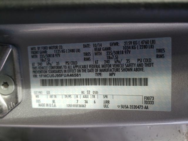 Photo 9 VIN: 1FMCU0J95FUA46581 - FORD ESCAPE TIT 