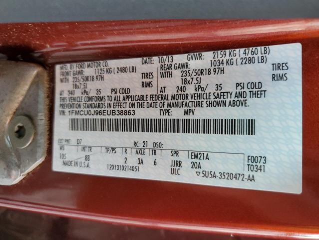 Photo 12 VIN: 1FMCU0J96EUB38863 - FORD ESCAPE 