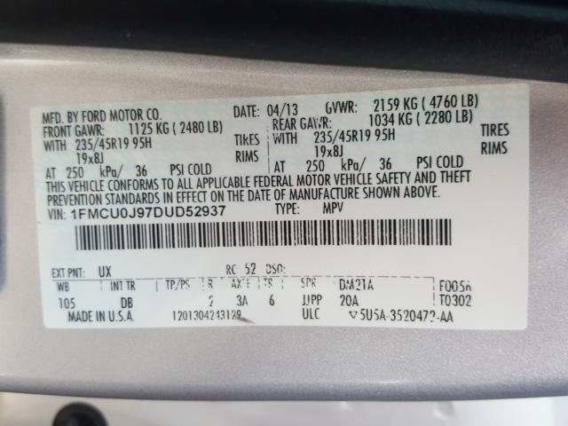 Photo 9 VIN: 1FMCU0J97DUD52937 - FORD ESCAPE TIT 