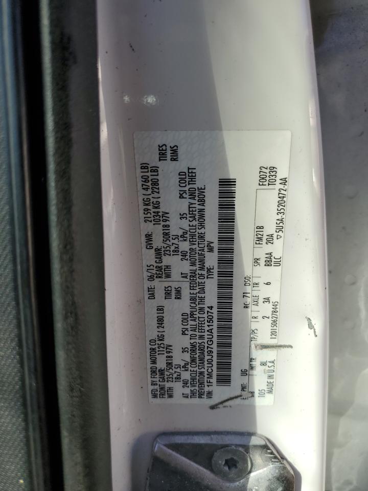 Photo 11 VIN: 1FMCU0J97GUA15074 - FORD ESCAPE 