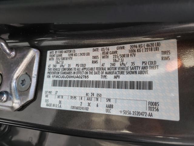 Photo 9 VIN: 1FMCU0JD0HUA02785 - FORD ESCAPE TIT 