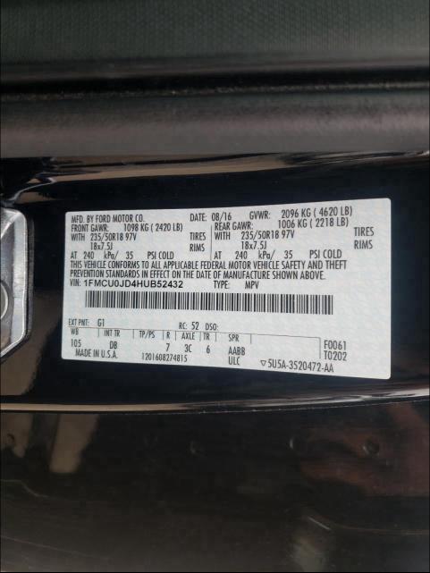 Photo 9 VIN: 1FMCU0JD4HUB52432 - FORD ESCAPE 