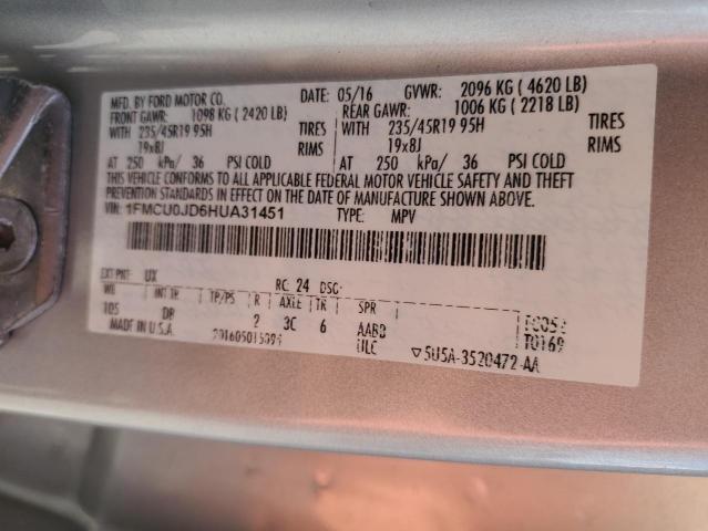 Photo 13 VIN: 1FMCU0JD6HUA31451 - FORD ESCAPE TIT 