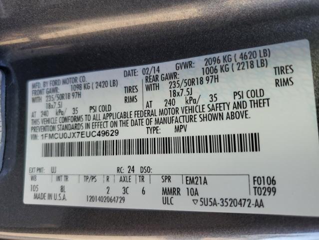 Photo 12 VIN: 1FMCU0JX7EUC49629 - FORD ESCAPE TIT 