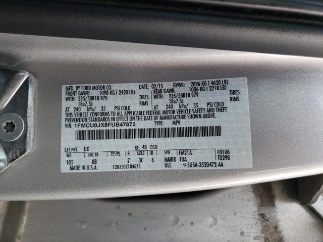 Photo 9 VIN: 1FMCU0JX8FUB47872 - FORD ESCAPE TIT 