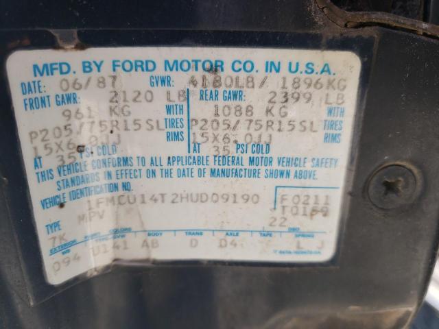 Photo 12 VIN: 1FMCU14T2HUD09190 - FORD BRONCO 