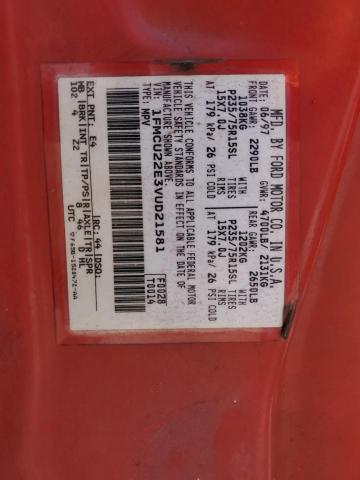 Photo 11 VIN: 1FMCU22E3VUD21581 - FORD EXPLORER 