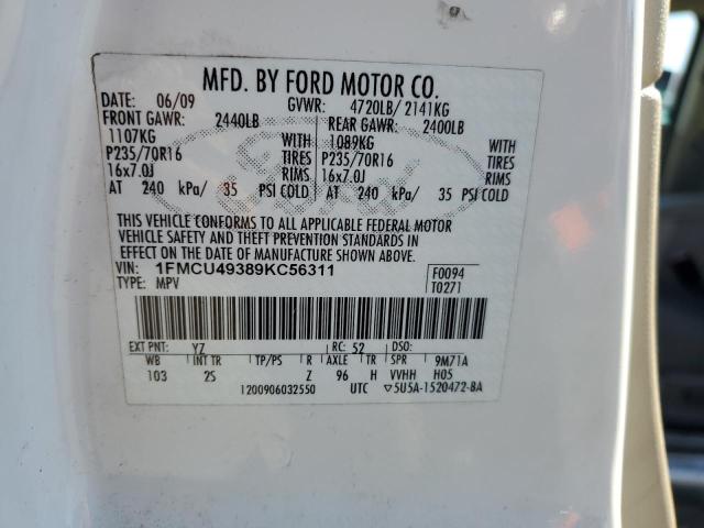 Photo 12 VIN: 1FMCU49389KC56311 - FORD ESCAPE 