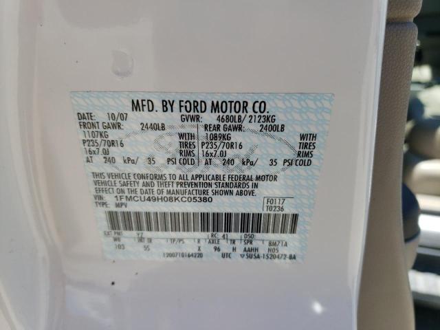 Photo 12 VIN: 1FMCU49H08KC05380 - FORD ESCAPE 