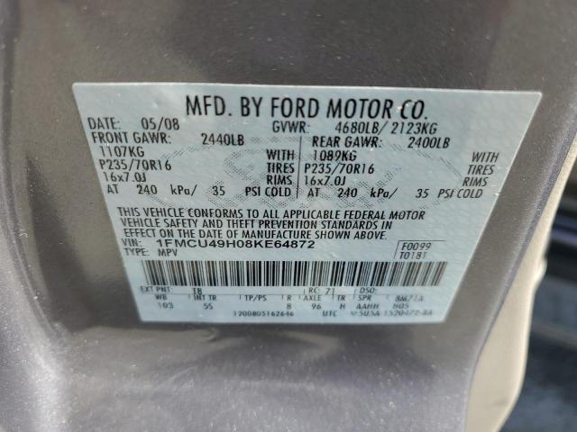 Photo 12 VIN: 1FMCU49H08KE64872 - FORD ESCAPE HEV 