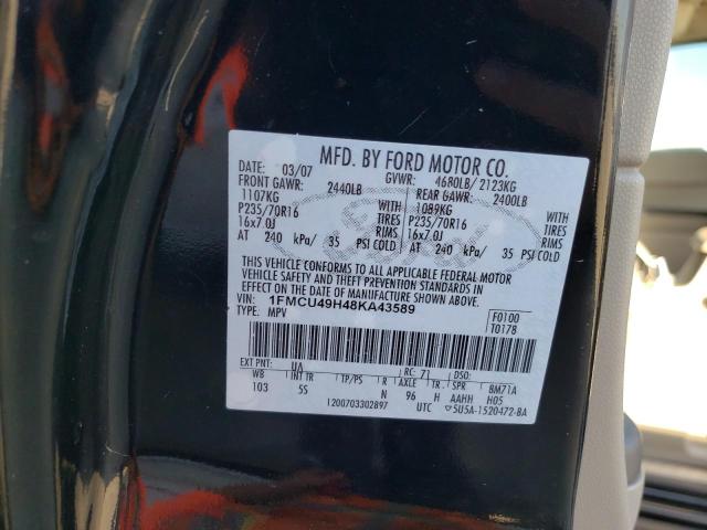 Photo 12 VIN: 1FMCU49H48KA43589 - FORD ESCAPE HEV 