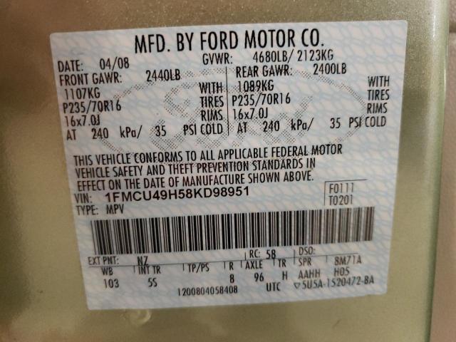 Photo 12 VIN: 1FMCU49H58KD98951 - FORD ESCAPE HEV 