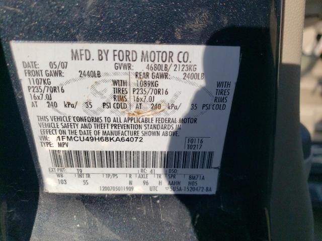 Photo 11 VIN: 1FMCU49H68KA64072 - FORD ESCAPE 