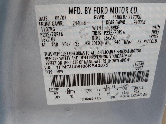 Photo 12 VIN: 1FMCU49H88KB40875 - FORD ESCAPE HEV 