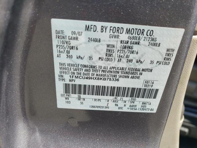 Photo 12 VIN: 1FMCU49HX8KB75336 - FORD ESCAPE HEV 