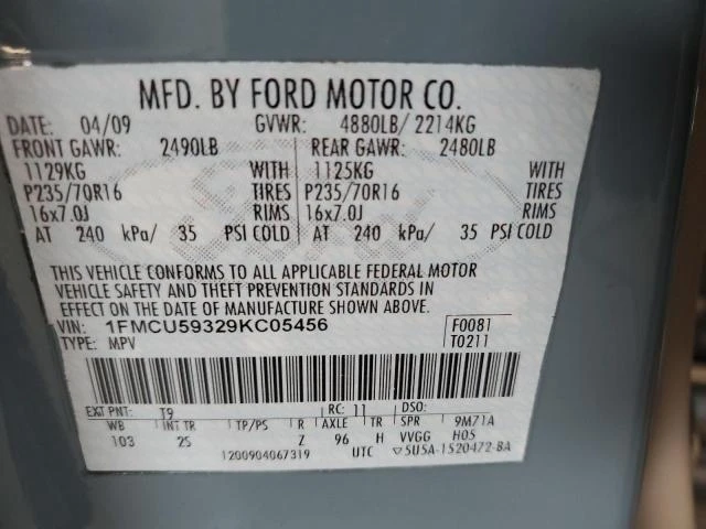 Photo 12 VIN: 1FMCU59329KC05456 - FORD ESCAPE HYB 