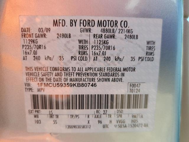 Photo 12 VIN: 1FMCU59359KB80746 - FORD ESCAPE HYB 