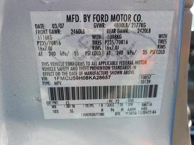 Photo 11 VIN: 1FMCU59H08KA28657 - FORD ESCAPE 